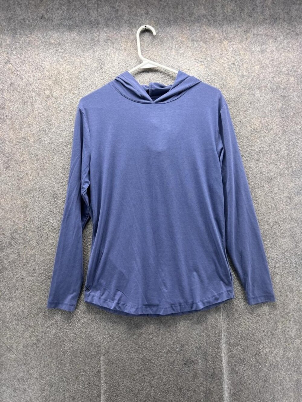 CUTS Hoodie Mens Small Blue Pullover Lightweight Jersey Long Sleeve Stretch